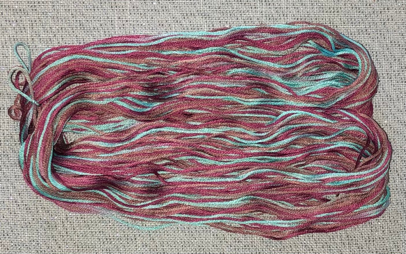 Cotton hand dyed floss - Cranberries - Dyeing for Cross Stitch