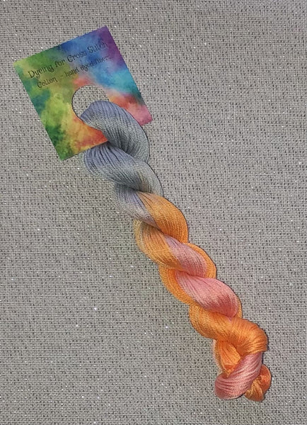 Cotton hand dyed floss - Dreamsicle - Dyeing for Cross Stitch