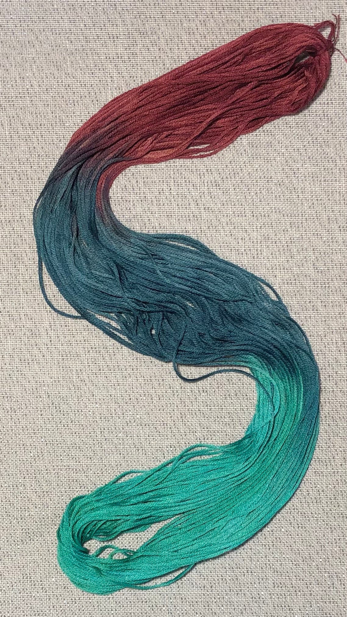 Cotton hand dyed floss - Hysteria - Dyeing for Cross Stitch