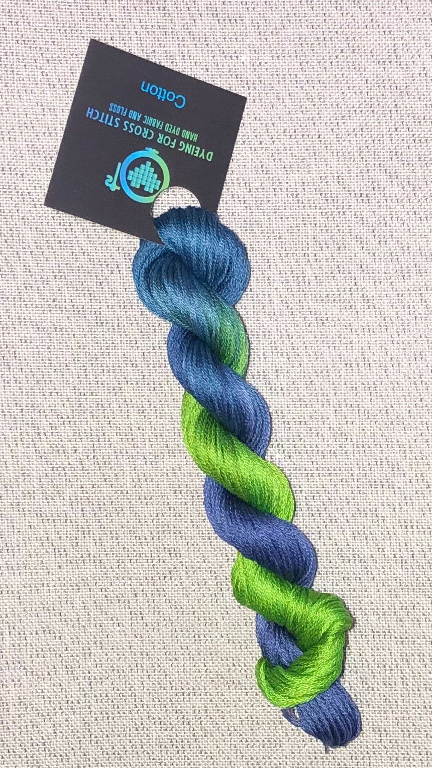 Cotton hand dyed floss - Jester - Dyeing for Cross Stitch