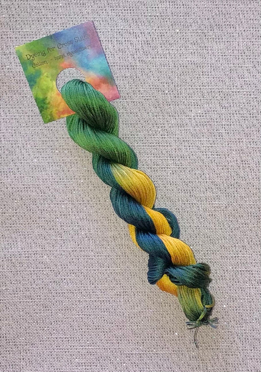 Cotton hand dyed floss - Luck of the Irish - Dyeing for Cross Stitch