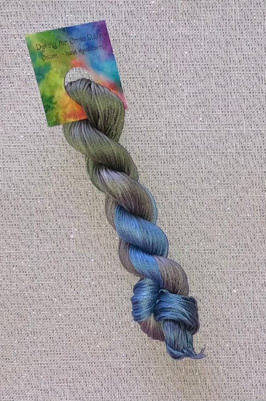 Cotton hand dyed floss - Mossy Knoll - Dyeing for Cross Stitch