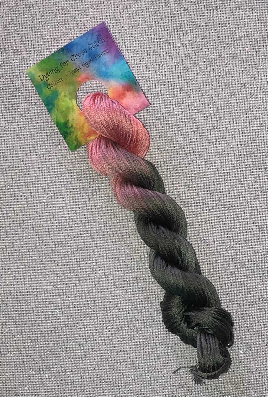 Cotton hand dyed floss - Pink Camo - Dyeing for Cross Stitch