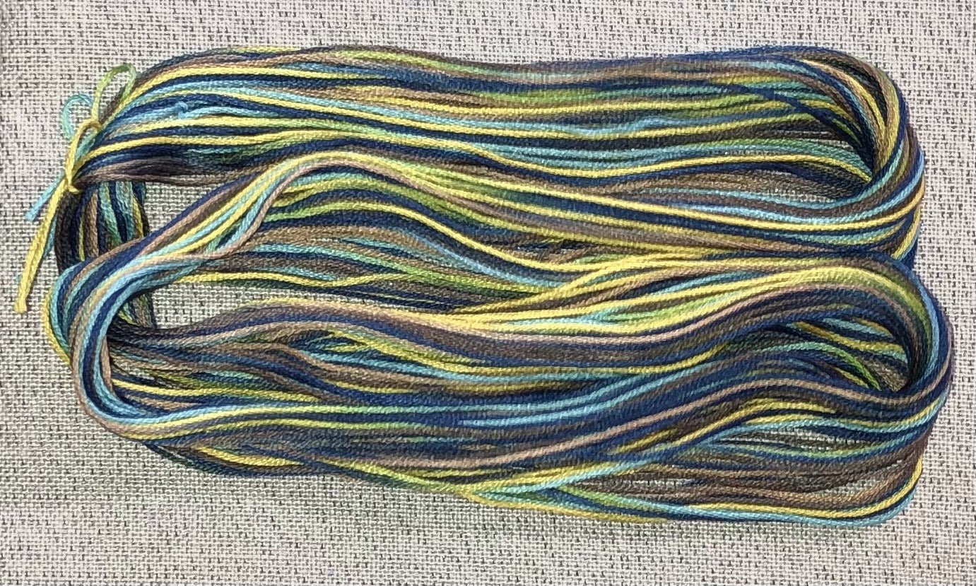 Cotton hand dyed floss - Sand & Surf - Dyeing for Cross Stitch