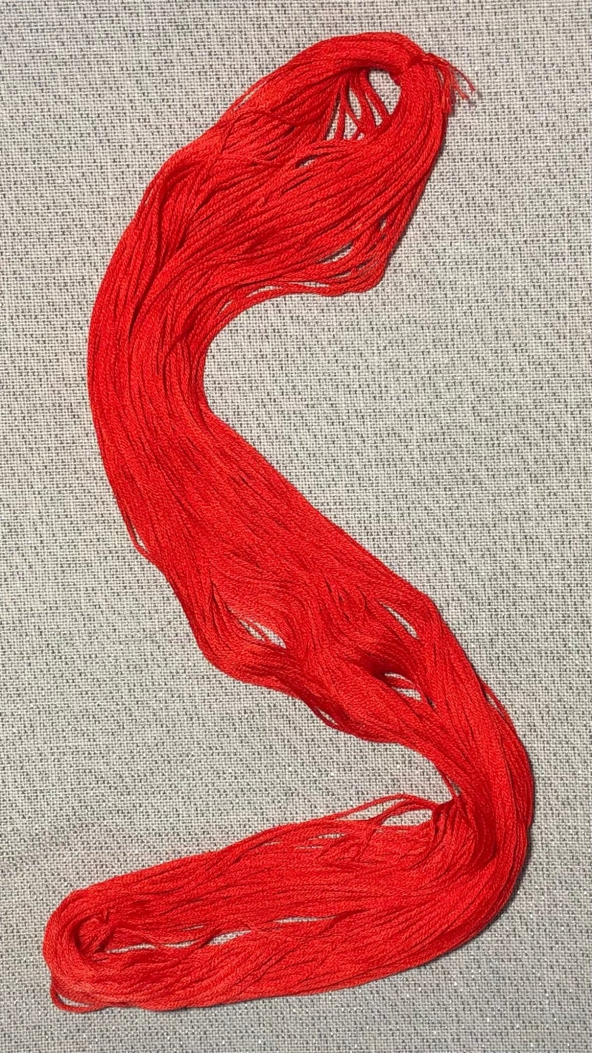 Cotton hand dyed floss - Scarlet - Dyeing for Cross Stitch