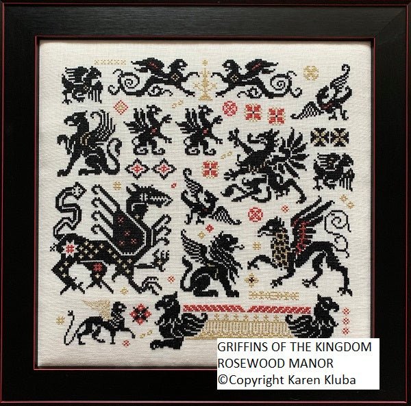 Griffins of the Kingdom - Rosewood Manor - Dyeing for Cross Stitch