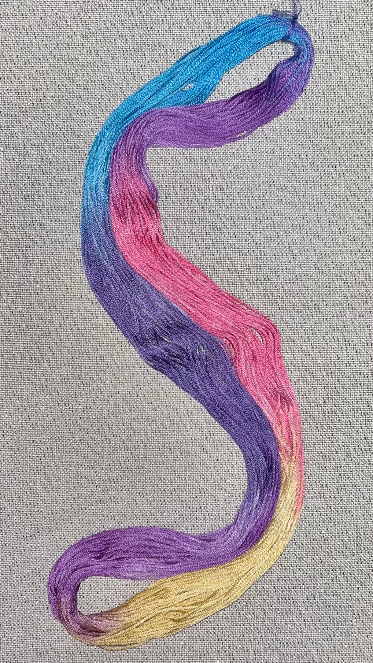 Cotton hand dyed floss - Oil Slick