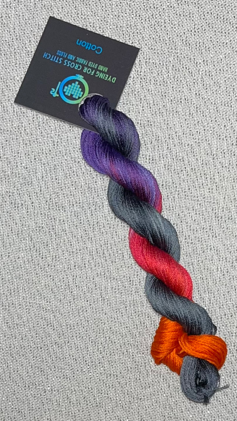 Cotton hand dyed floss - Cinder
