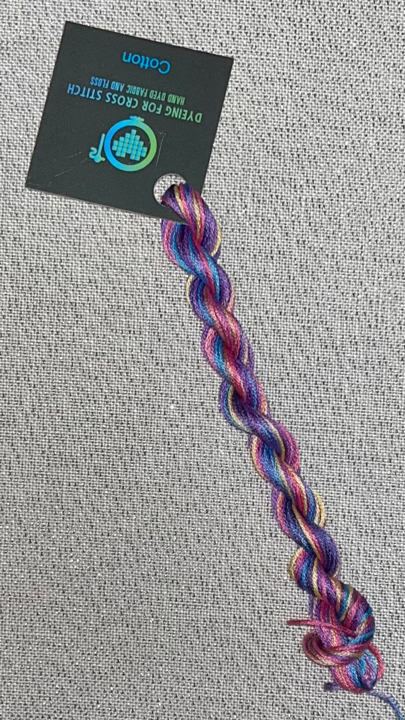 Cotton hand dyed floss - Oil Slick