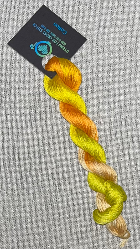 Cotton hand dyed floss - Citrus