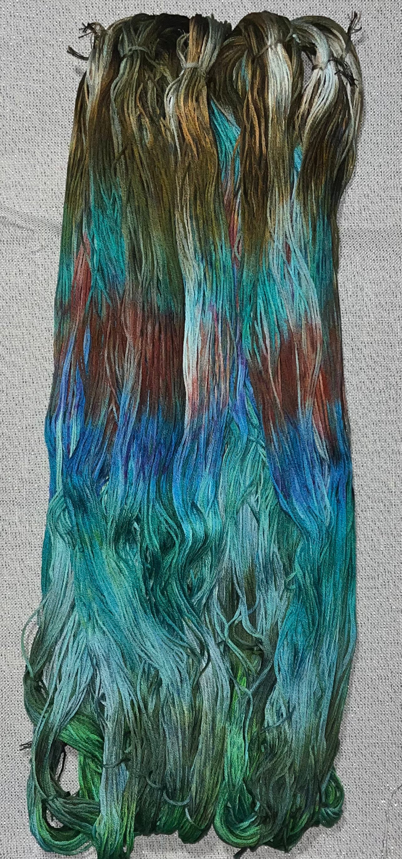 Cotton hand dyed floss - Ice Dyed SOLO V
