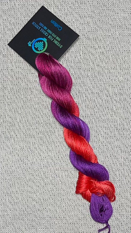 Cotton hand dyed floss - Wild Berries