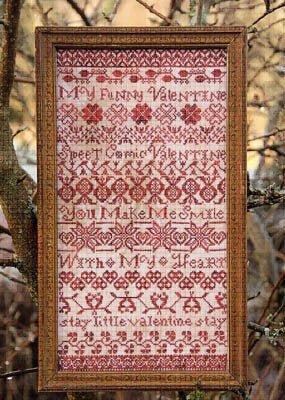 My Funny Valentine - Heartstring Samplery - Dyeing for Cross Stitch