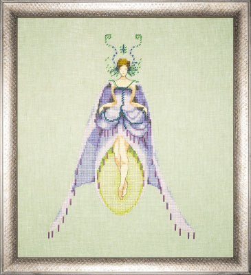 Nora Corbett - Miss Firefly Fluttering Fashion - NC315 & Embellishment pack NC315E - Dyeing for Cross Stitch