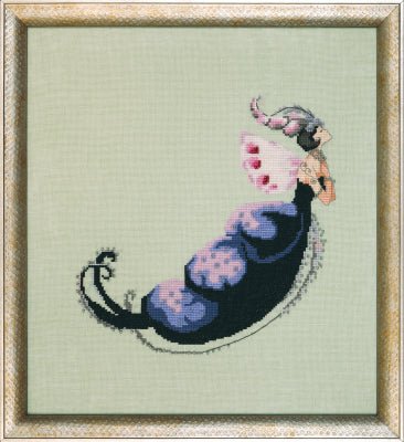 Nora Corbett - Miss Spotted Beetle Fluttering Fashion - NC313 & Embellishment pack NC313E - Dyeing for Cross Stitch
