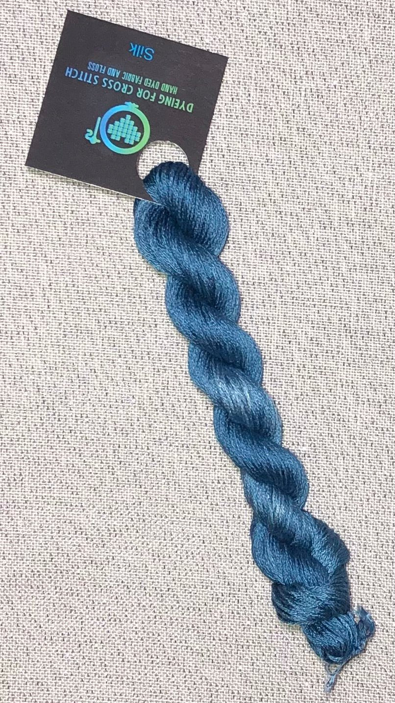 Silk hand dyed floss - Chalcanthite - Dyeing for Cross Stitch