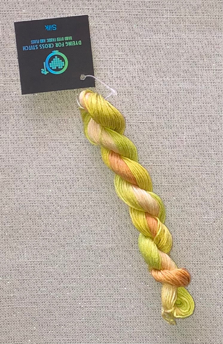 Silk hand dyed floss - Citrus - Dyeing for Cross Stitch