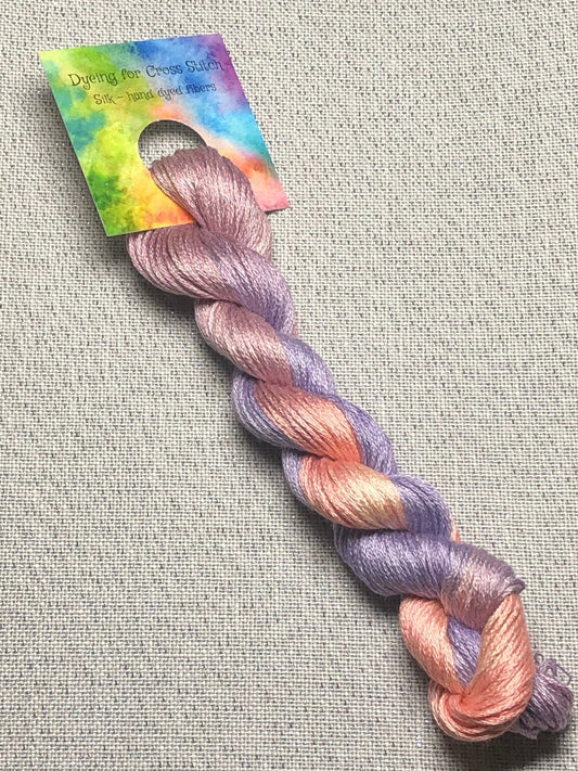 Silk hand dyed floss - Cotton Candy - Dyeing for Cross Stitch