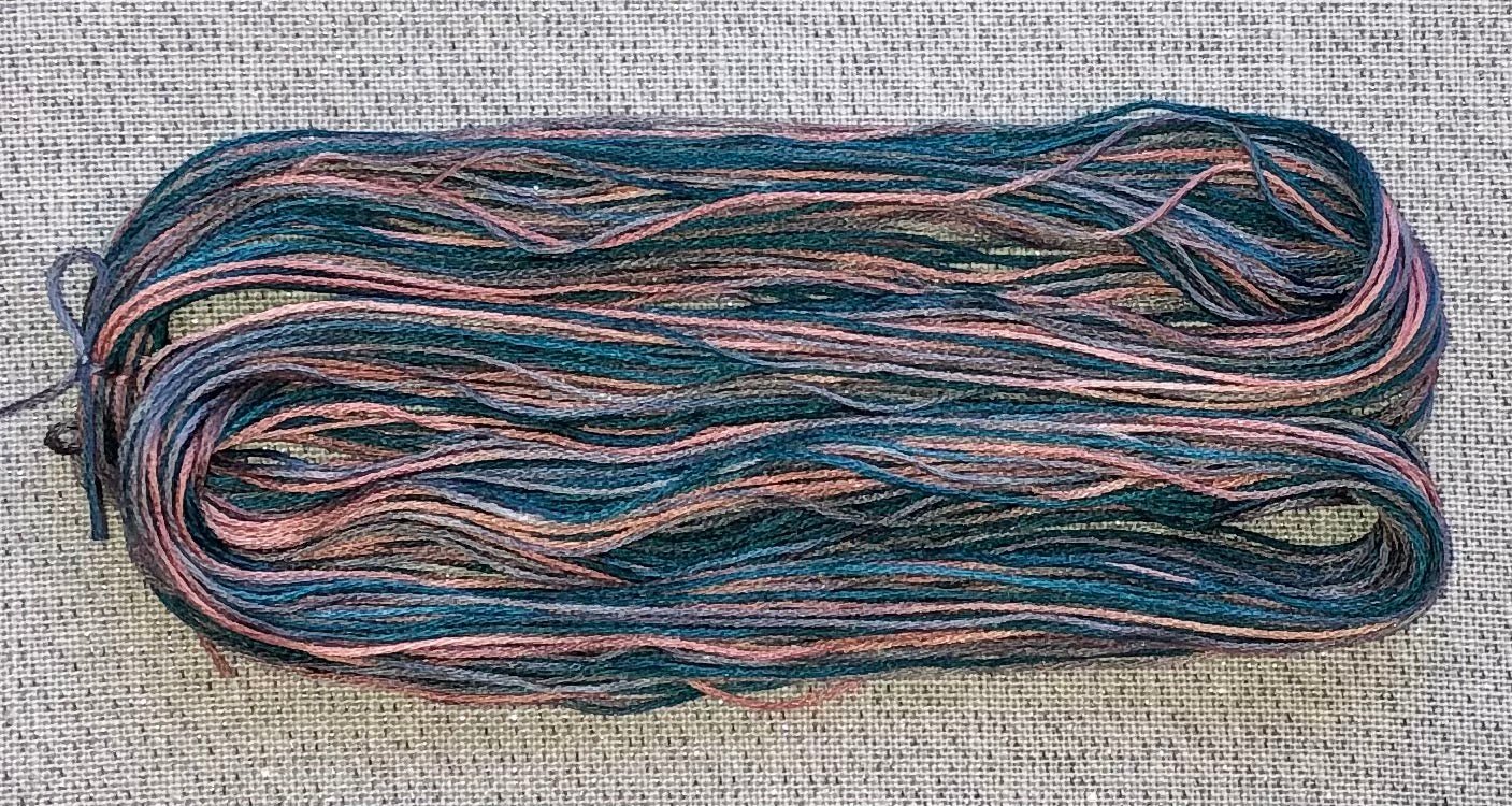 Silk hand dyed floss - Hazy Horizons - Dyeing for Cross Stitch