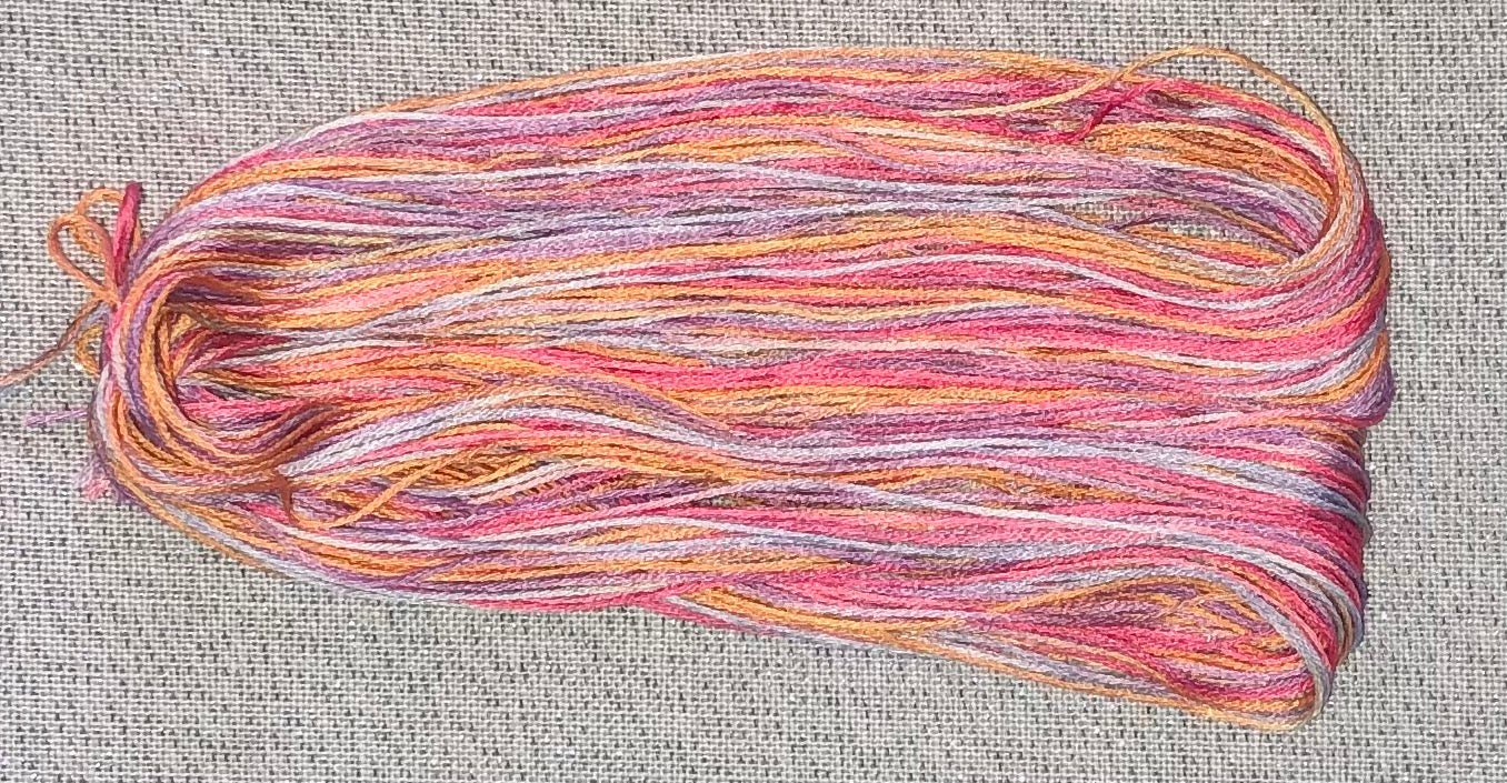 Silk hand dyed floss - Helia - Dyeing for Cross Stitch