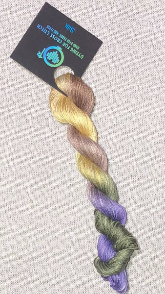 Silk hand dyed floss - Impish - Dyeing for Cross Stitch