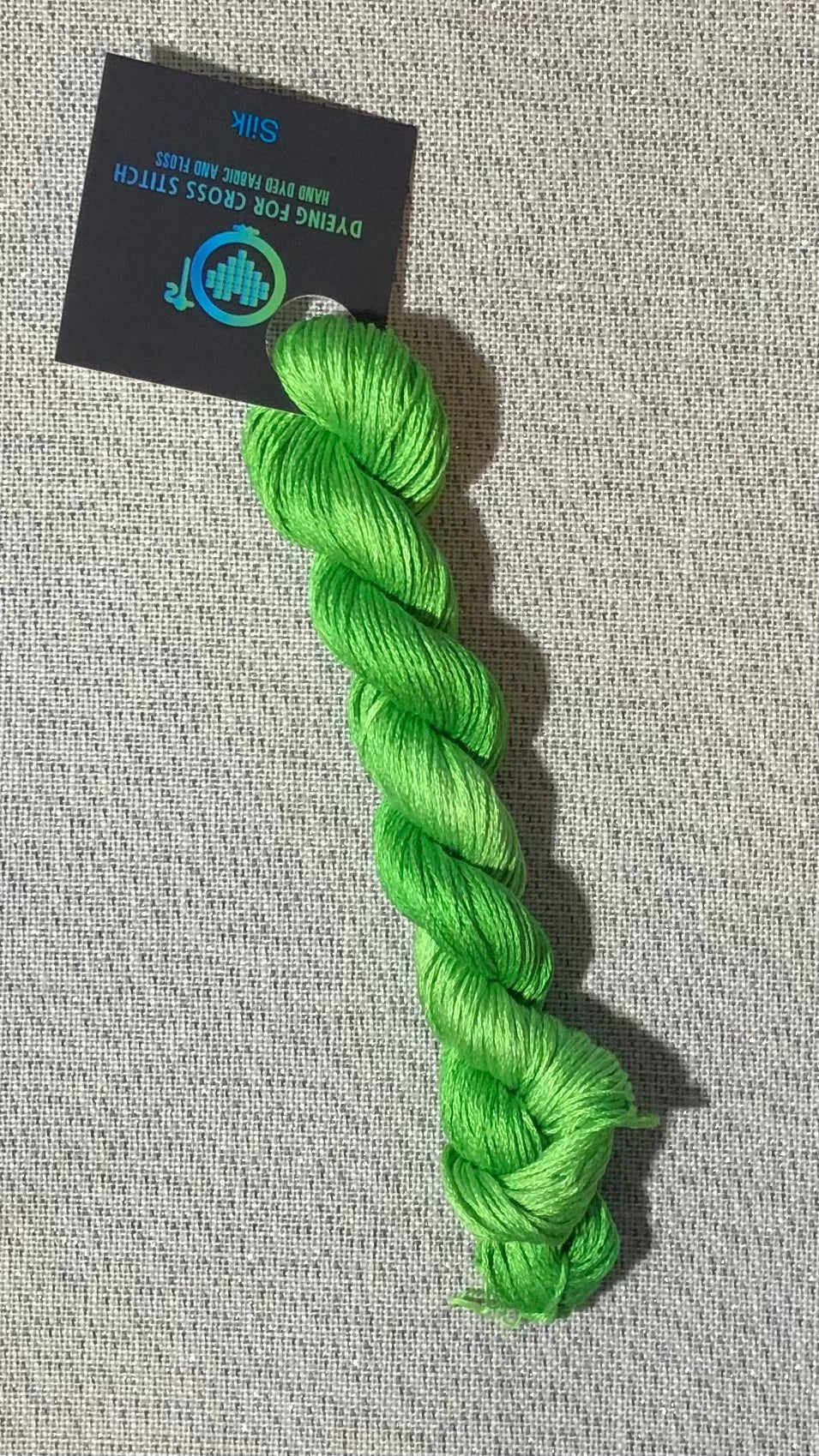 Silk hand dyed floss - Lime Light - Dyeing for Cross Stitch