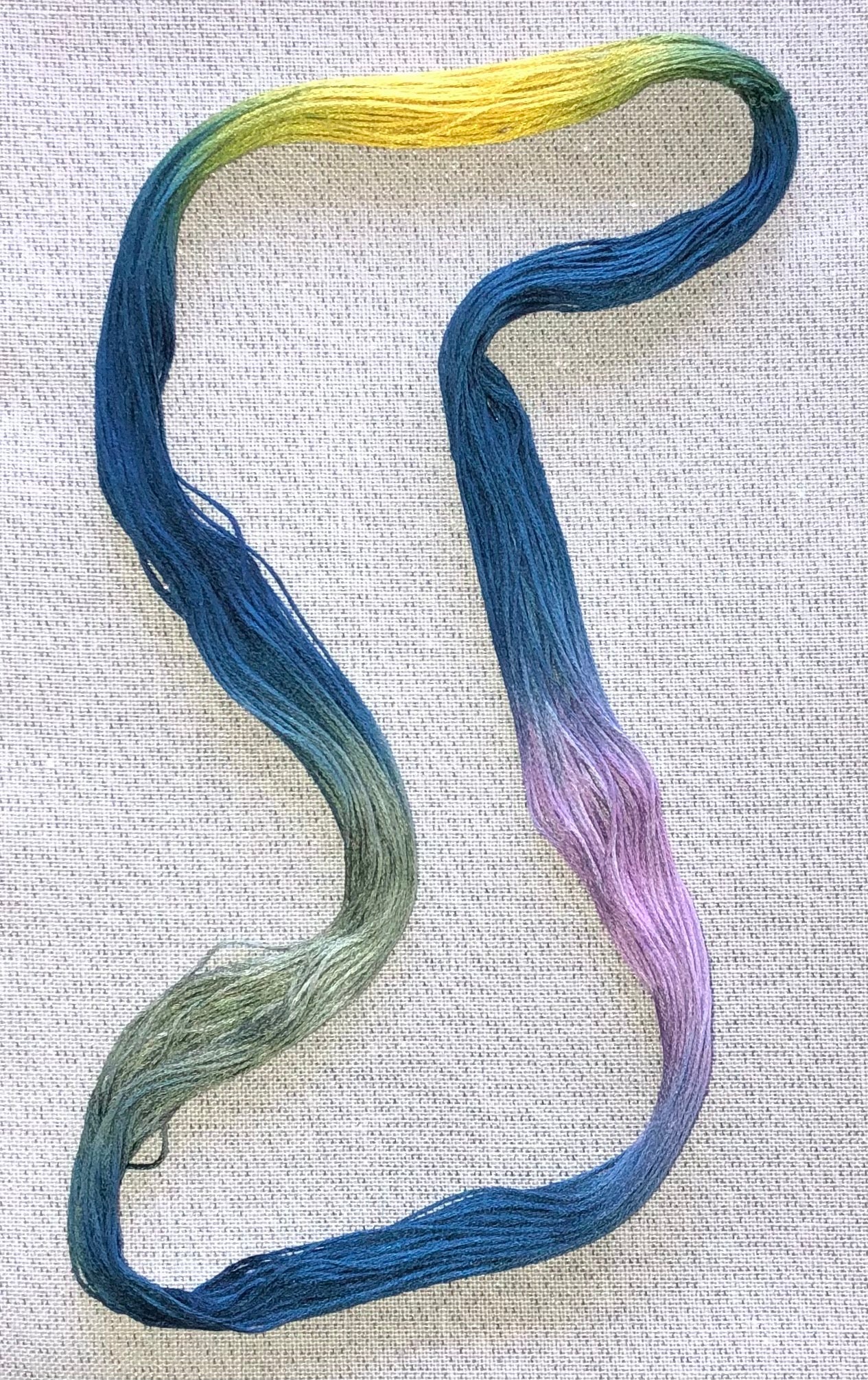Silk hand dyed floss - Mountainside - Dyeing for Cross Stitch