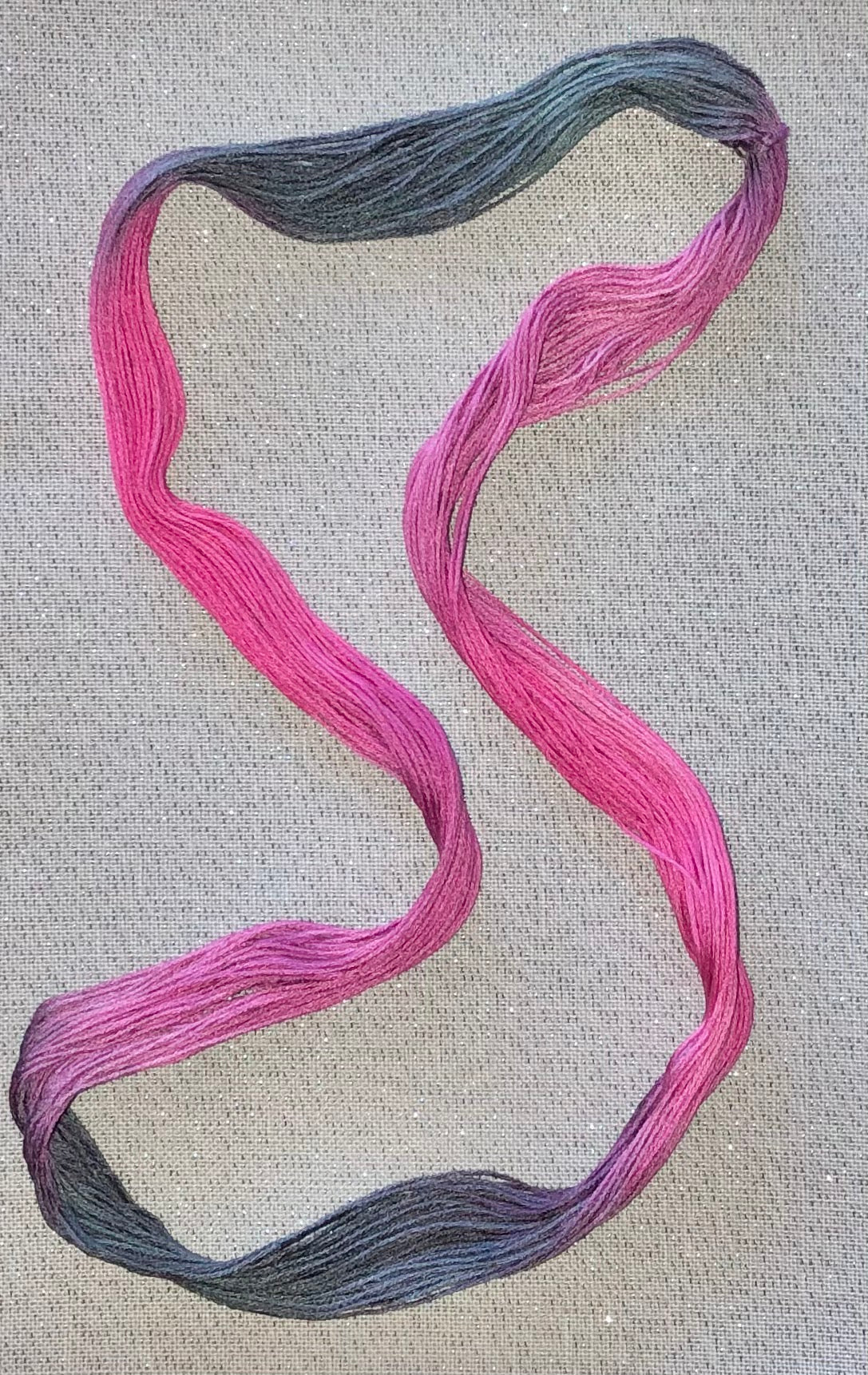 Silk hand dyed floss - Pink Zebras - Dyeing for Cross Stitch