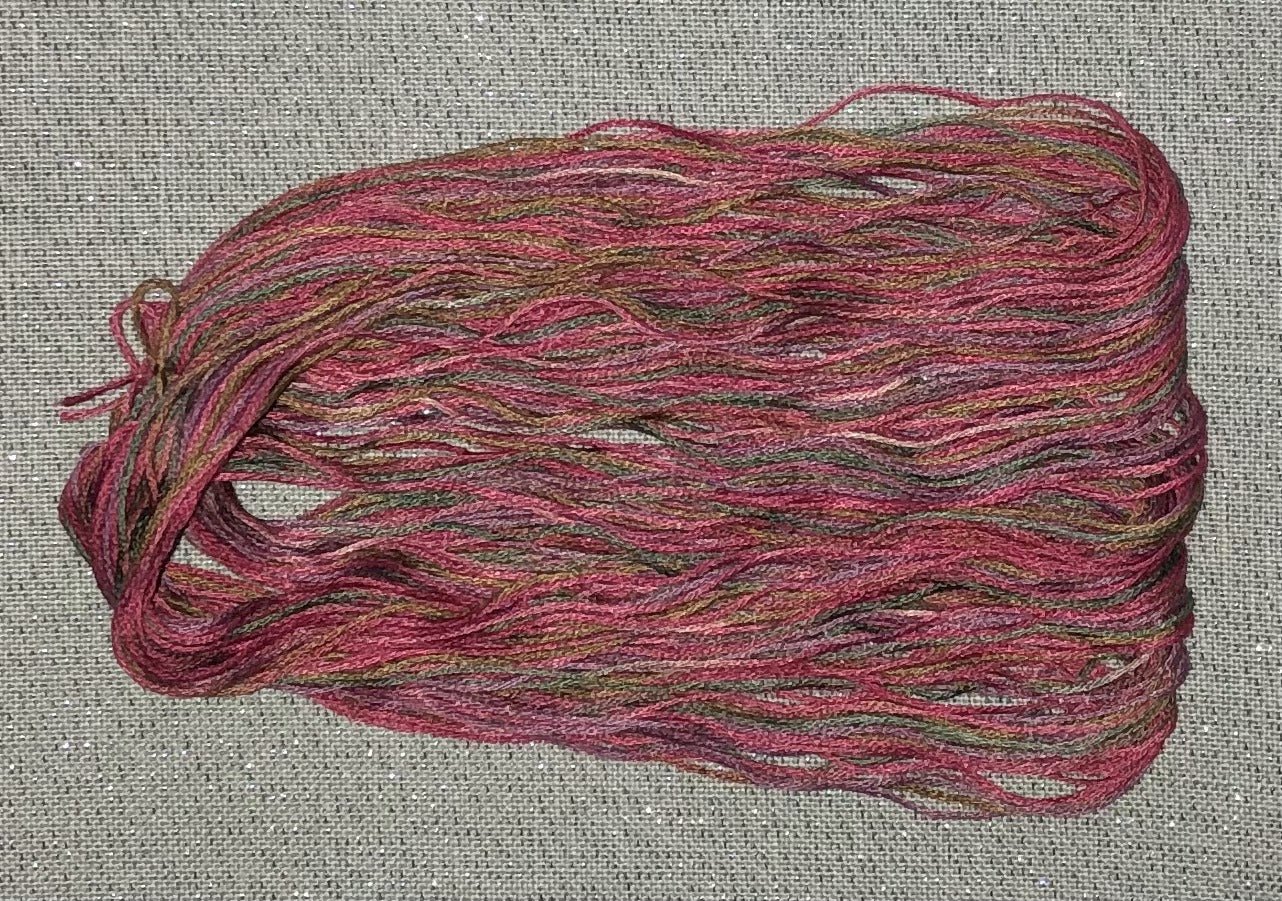 Silk hand dyed floss - Rose Garden - Dyeing for Cross Stitch