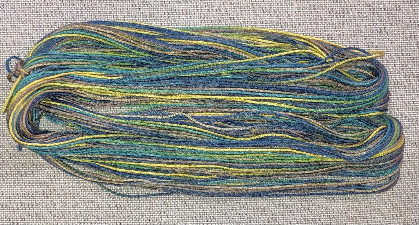 Silk hand dyed floss - Sand & Surf - Dyeing for Cross Stitch