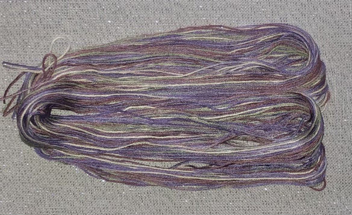 Silk hand dyed floss - Woodland Sprite - Dyeing for Cross Stitch