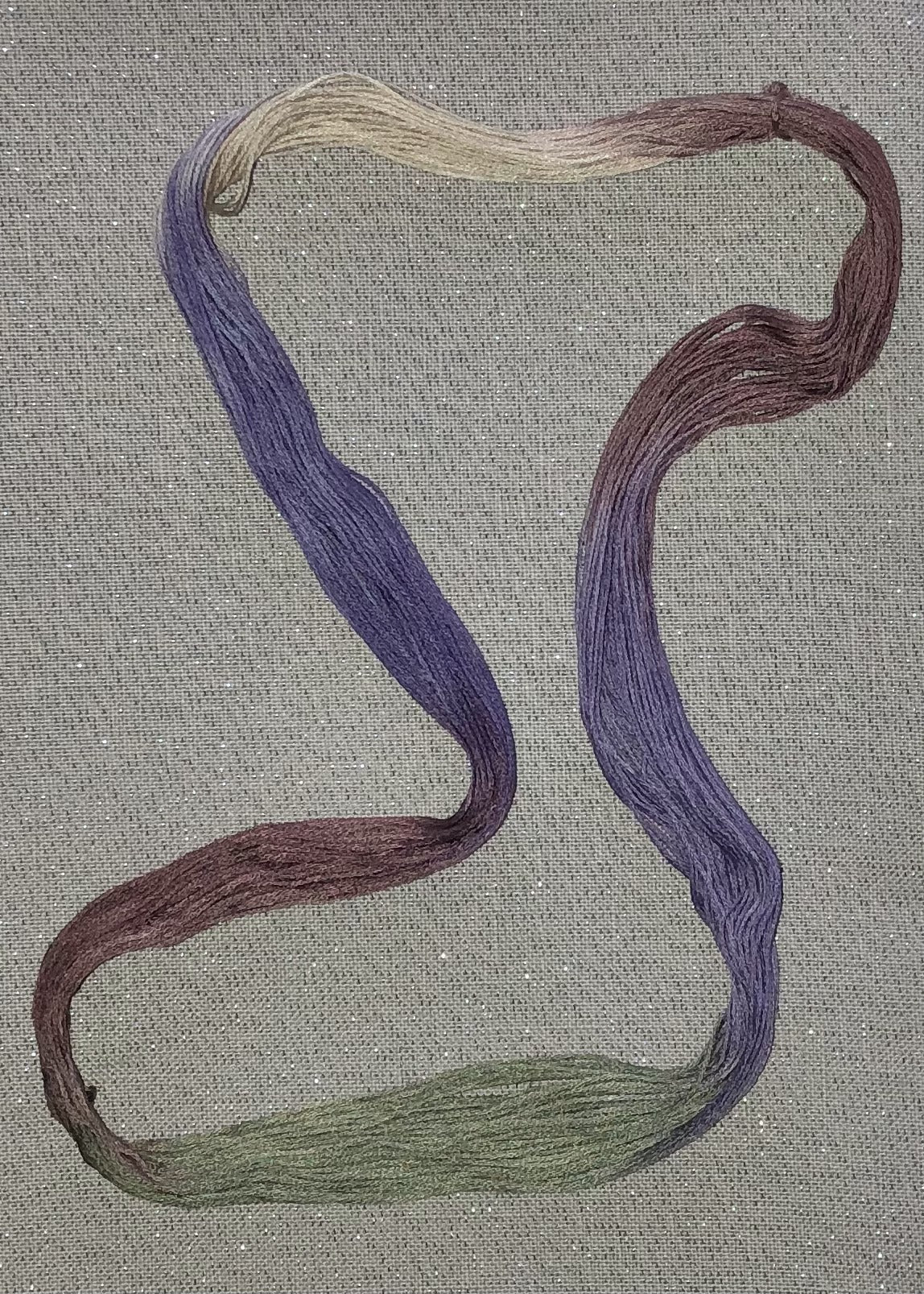 Silk hand dyed floss - Woodland Sprite - Dyeing for Cross Stitch